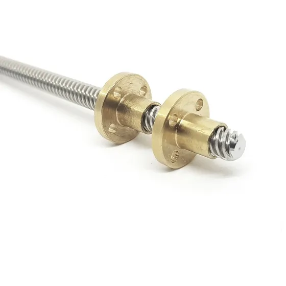 Husillo 4 Hilos 8mm L=50cm Mayor Avance C/2tuercas Cnc Prusa