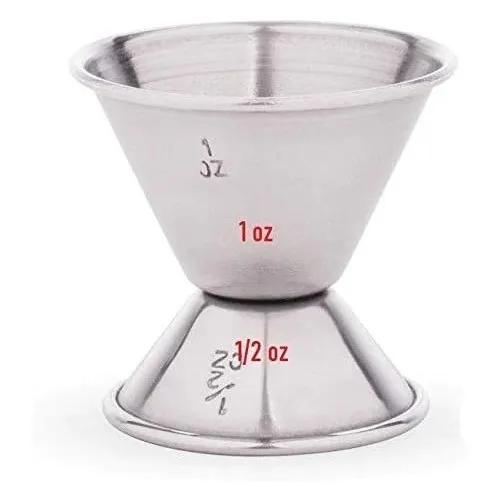 Jigger Acero Medidor Bartender Bar Cocteleria 0.5oz - 1oz