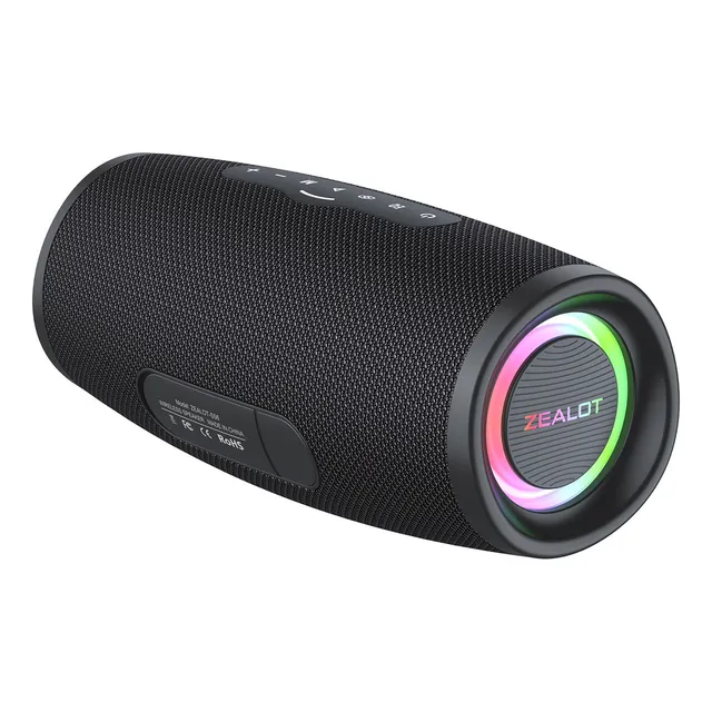 Parlante Inalambrico Zealot S56 Portatil 40w Bt5.2 8000mah Color Negro