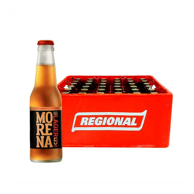 Caja De Cerveza Morena 222 Ml Rt (incluye Vacío)