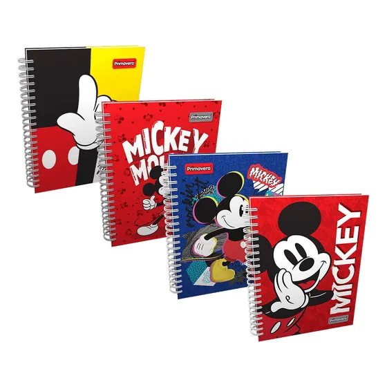 Cuaderno Espiral A4 100hjs Cuadros Pasta Dura Mickey