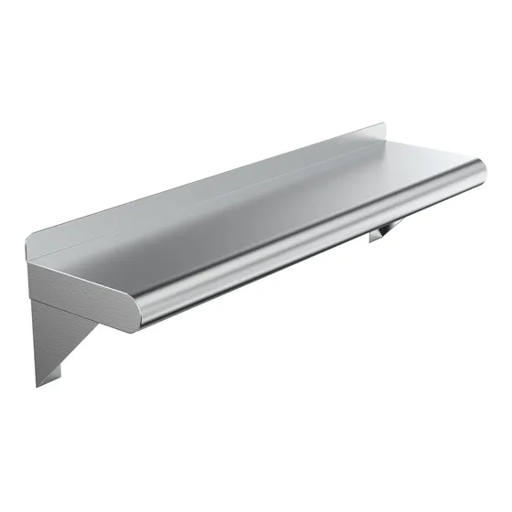 Amgood Estante Pared Acero Inoxidable 24  Largo X 8  Nsf