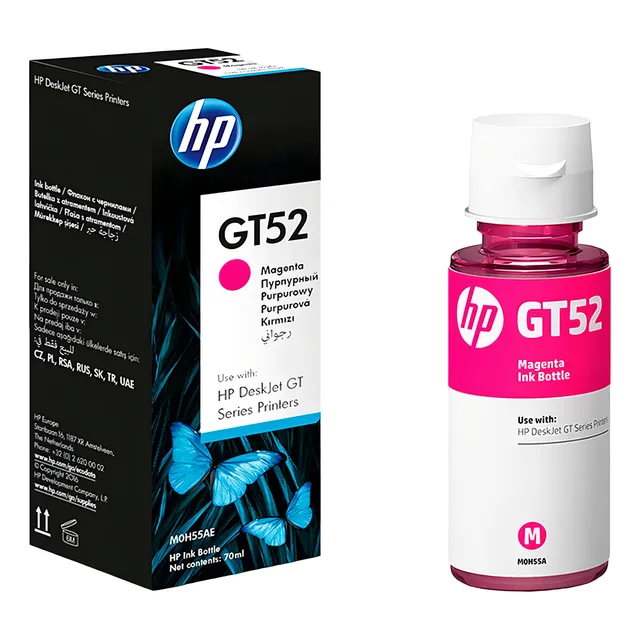 Botella De Tinta Hp Gt52 Magenta 70ml M0h55al