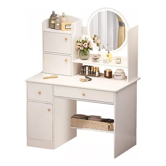 Espejo Con Iluminación Y Mesa De Maquillaje, Escritorio De