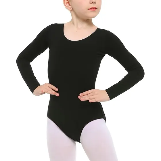 Body Mallas Ballet Danza Flamenco  Para Niñas Manga Larga