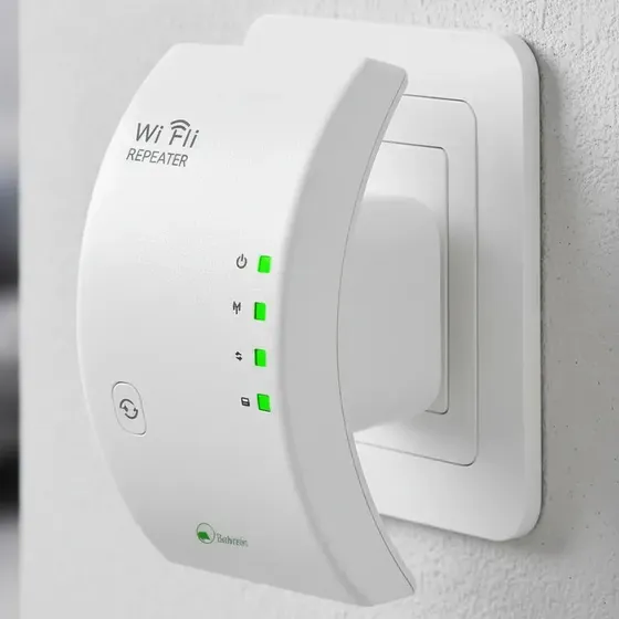 Repetidor De Sinal Wifi Roteador Wireless Amplificador Potente Sem Fio Turbo Cor Branco 1800mbps Longo Alcance Internet Porta Ethernet - Davely