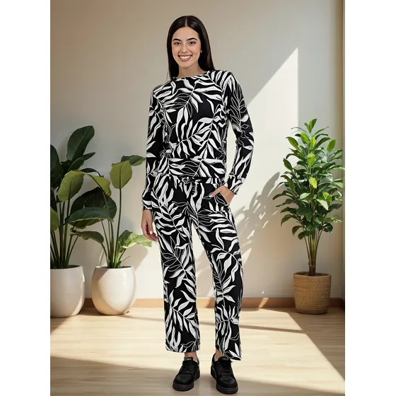 Conjunto Morley Soluna Moda Palazzo Buzo Estampado