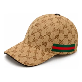 Gucci Boné Gucci Luxo Aba Curva Ajustável Influencer Cor Marrom Desen