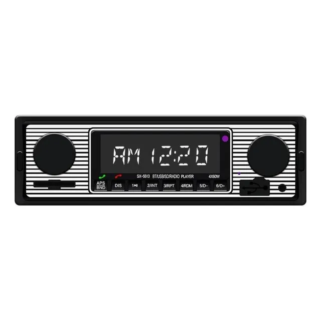 Aa -shaoke Estéreo 1din Retro Vintage Coche Con Bluetooth