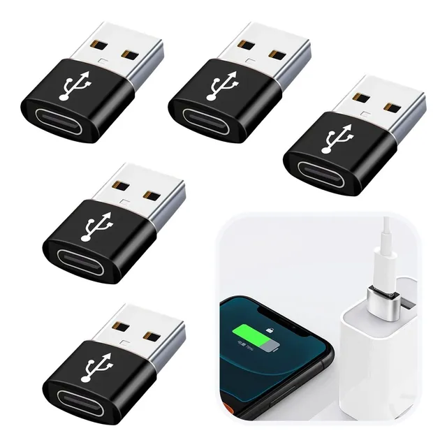 5x Adaptador Usb Compatível iPhone Cabo Novo P/ Fonte Antiga