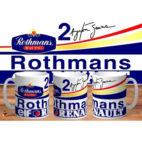 Taza Ayrton Senna Renault Rothmans Conmemorativa
