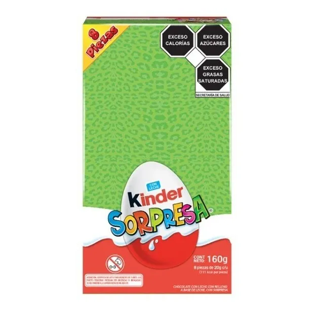 Kinder Sorpresa 8 Huevos Chocolate Con Leche Natoons 160g