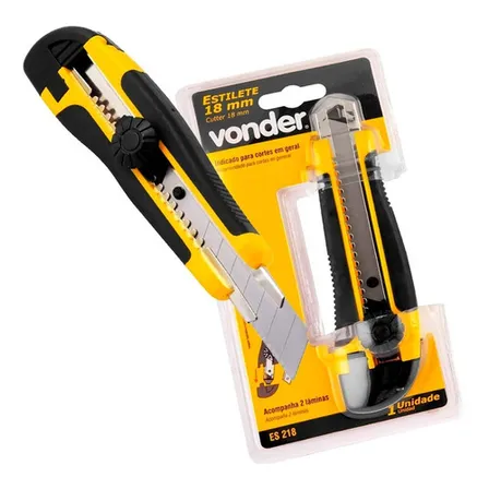 Estilete Largo, Lâmina De 18 Mm, Es 218, Vonder