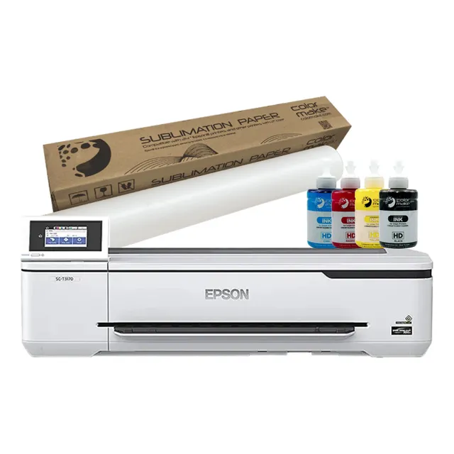 Plotter Epson T3170 24 Pulg + Insumos Sublimacion Colormake Blanco