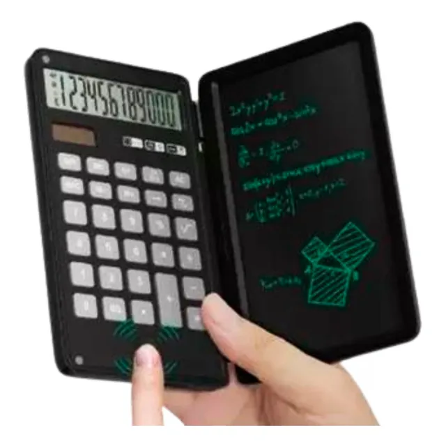 Calculadora  Lcd Notas Escritura  Con Tableta De Escritura