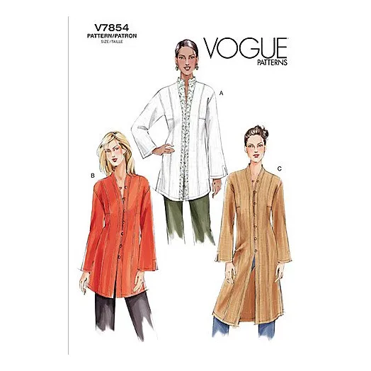 Mccall Pattern Company Vogue Patterns V7854 Talla Tunica