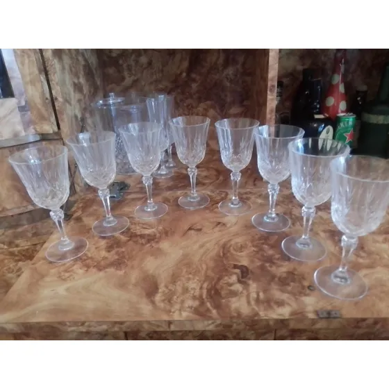 Juego De 8 Copas Vino Grande Cristal D Arques