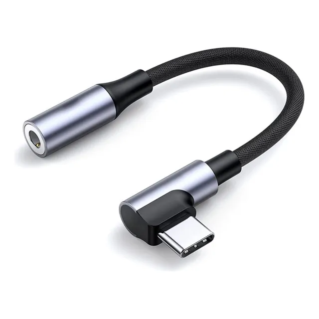 Cable Adaptador De Auriculares Usb C A Jack 3.5mm 90° / Mike
