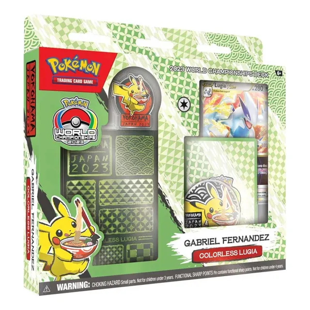 Pokémon Mazo Campeón Mundial 2023 Tcg + Pin, Moneda Y Tapete