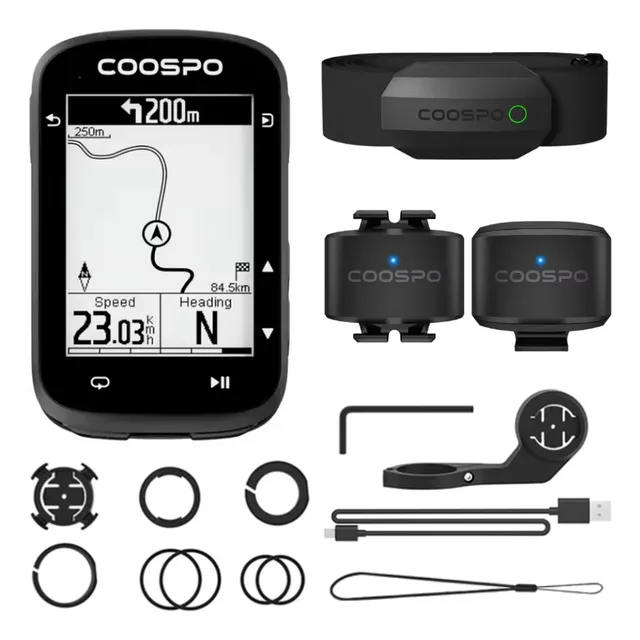 Ciclocomputador Gps Coospo Cs500 + 3 Sensores Mapas/graficos