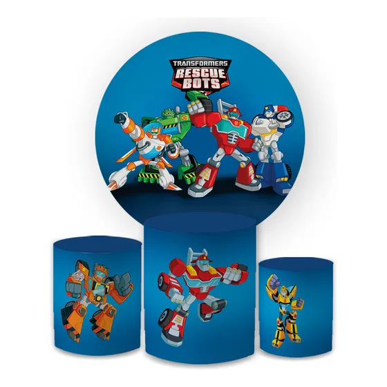 Kit Capa Painel Redondo 1,5 + Trio Cilindros Temas Meninos