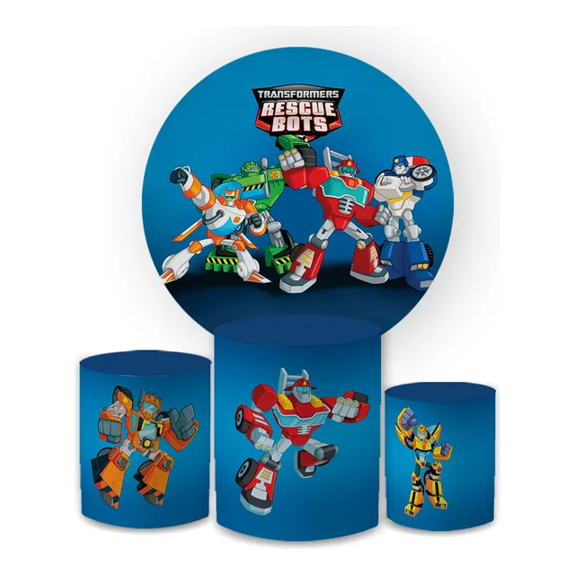 Kit Capa Painel Redondo 1,5 + Trio Cilindros Temas Meninos
