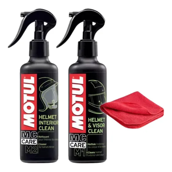 Kit Limpeza E Hidratação Motul Capacete Mc Care M1 + M2 