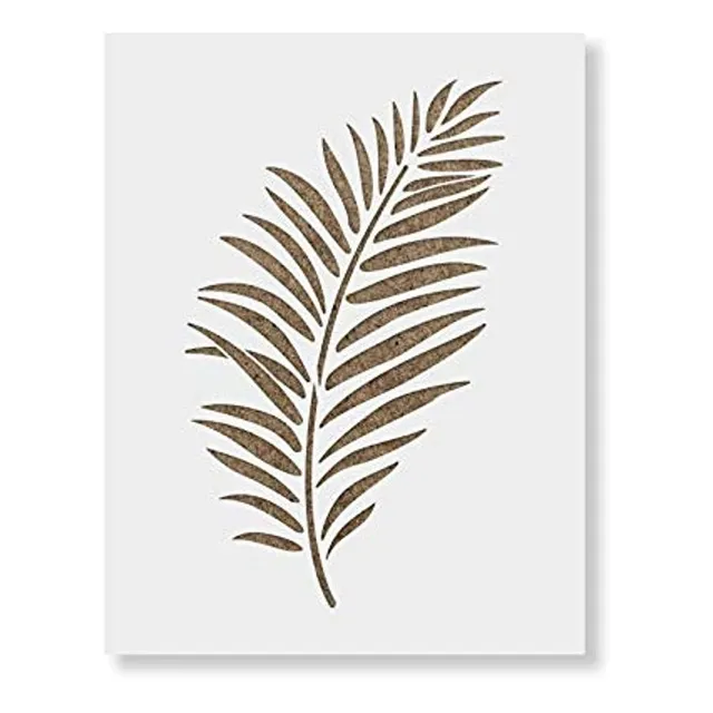 Plantilla De Pared Con Patrón De Hoja De Palma