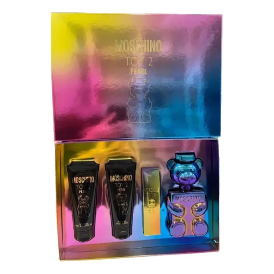 Perfume, ducha y loción corporal Moschino Toy 2 Pearl Edp (100 ml x 3) + (10 ml), volumen unitario 100 ml