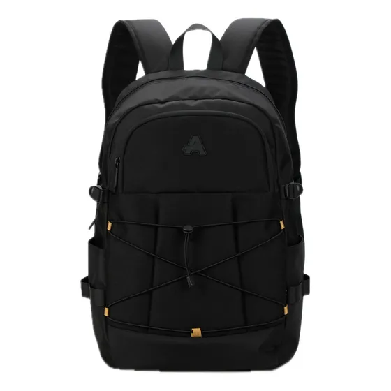 Mochila Urbana Estudiante Impermeable Aoking Xn3506 Color Negro Diseño de la tela Lisa