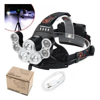 Lanterna De Cabeça Recarregåvel 35000lm à Prova D'ågua Com 7 Leds Xm-l T6 Mais Luz Traseira Piscante 4 Modos Inclui 3 Baterias Recarregåveis E Usb Marca Lorben Cor Preto Lanterna De Cabeça Recarregåvel 35000lm à Prova D'ågua Com 7 Leds Xm-l T6 Mais Luz Traseira Piscante 4 Modos Inclui 3 Baterias Recarregåveis E Usb Marca Lorben Cor Preto