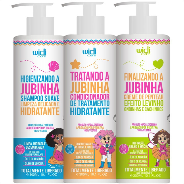 Kit Jubinha Shampoo, Condicionador, Levinho - Widi Care Kit Jubinha Shampoo, Condicionador, Levinho - Widi Care