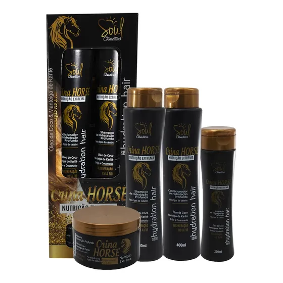 Kit Capilar Crina Horse 4 Itens - Nutrição Extrema Maciez