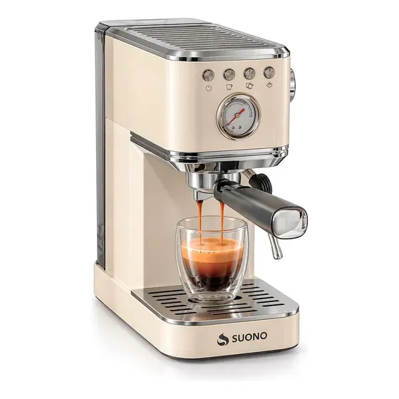Cafetera Expresso Slim 20 Bar 1350w 1.1 L Acero Inox Capsula Color Crema