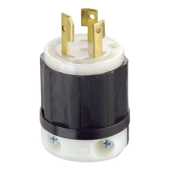 Clavija Media Vuelta 3p 3h 30a 250v No Nema Leviton 3331-c Color Negro
