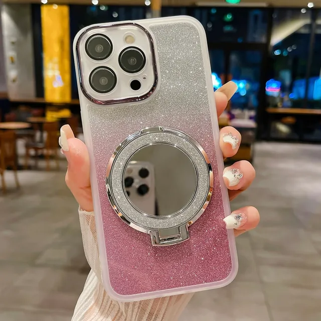 Funda Para Teléfono Redmi K50 Pro/note7/7pro Flash, Soporte Con Correa Transparente Y Espejo
