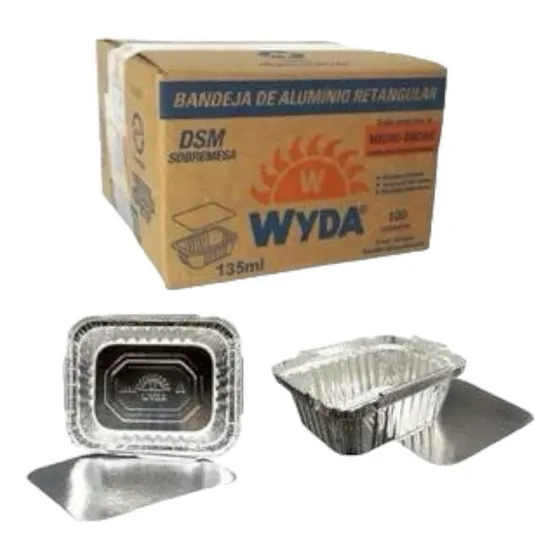 Kit 100un Marmita/bandeja 135ml Wyda Dsm Freezer/microondas 