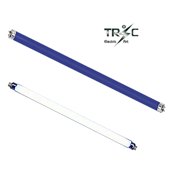 Lampara Con Tubo Fluorescente Azul 8 W. Tric.