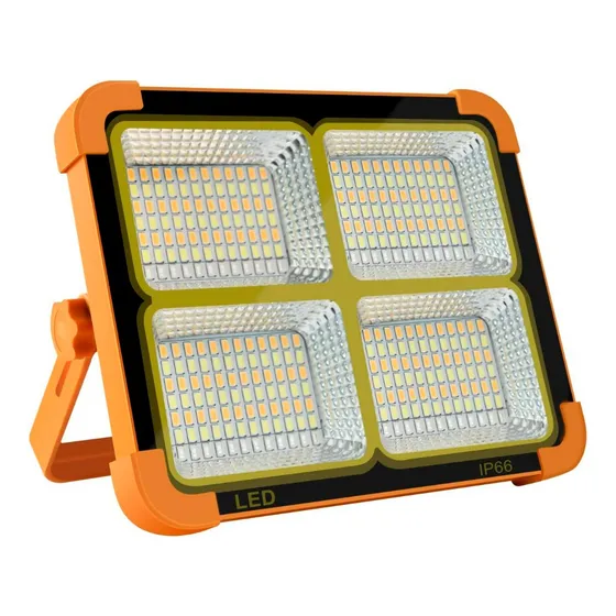 Luz Solar Portátil Led 100w 10000lm Ip66 Luz Emergencia Naranja Color de la luz Blanco Genérica RZ.W1000W