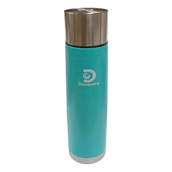 Termo Discovery Acero Inox 1 Litro Cebador Matero C/ Vaso Color Aqua