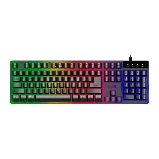 Teclado gamer Genius GX Gaming QWERTY Membrana inglés US color negro con luz de 7 colores
