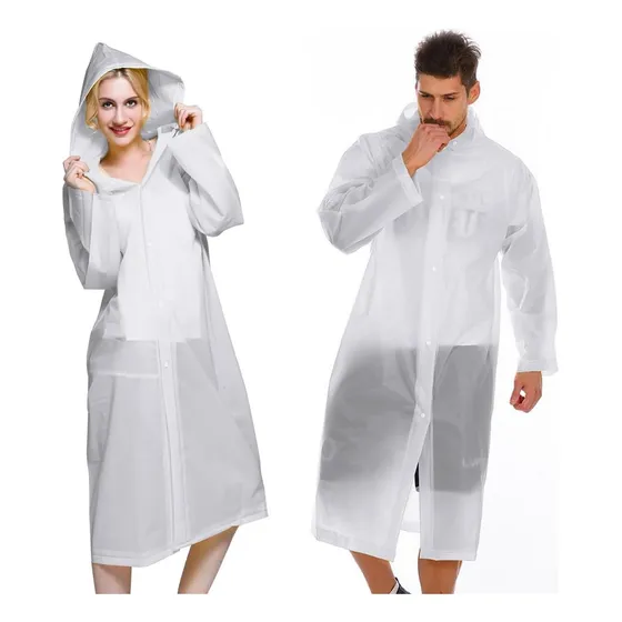 Portátil Capa Poncho Para La Lluvia 100% Impermeable Duro 2p