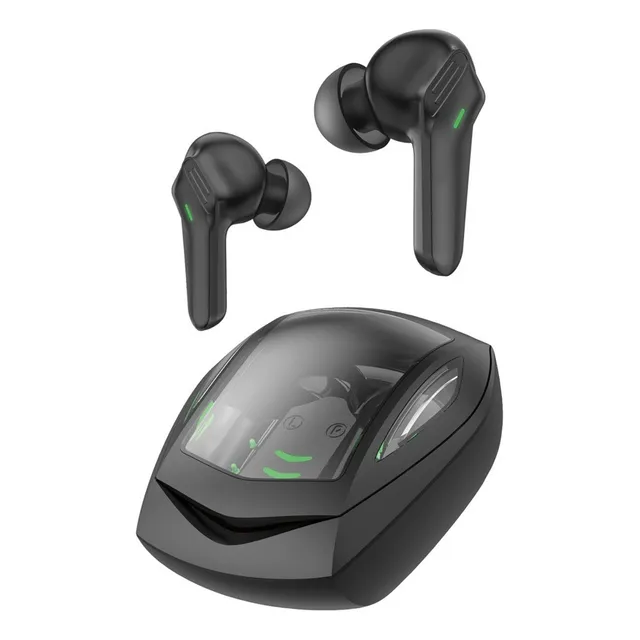 Auriculares Inalámbricos Gamer Foneng Bl118 Tws Bt 5.3 Color Negro Luz Azul