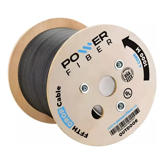 Drop 6 Cores 1km Power Fiber Outdoor Con Mensajero (guaya)