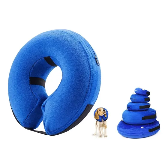 Collar Inflable Isabelino Anti Mordida Perros Gatos - Tallas Tamaño Del Collar L