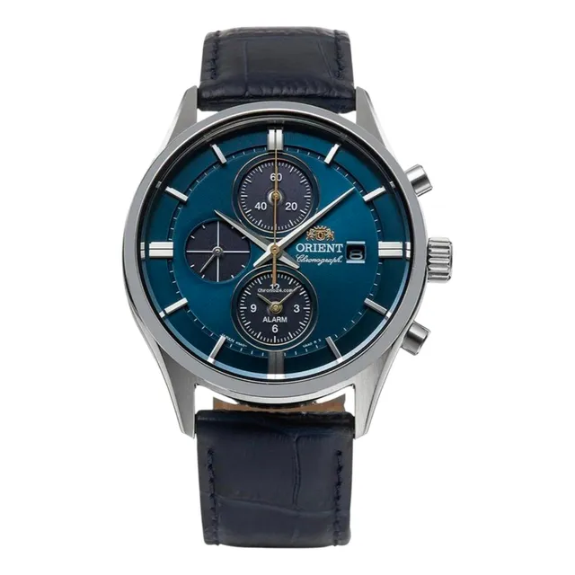 Reloj Orient Cronógrafo Rn-ty0004l Para Caballero Azul
