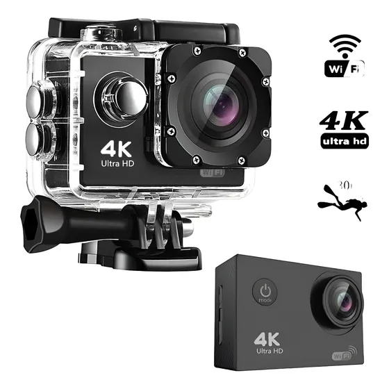 Cámara Tipo Go-pro 4k Wifi Impermeable 30m Deporte Moto Xxx