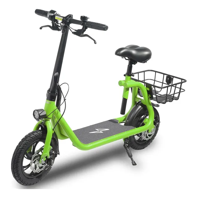 Scooter Eléctrico Patín 24km/h 450w Adultos Plegable Phantom Color Verde Lima