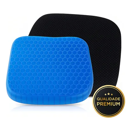 Almofada Assento Egg Da Piva Store - Hemorroida Ortopédico Cóccix Pós-parto Silicone Cadeira Tratamento Lesão Especial Macia Confortável Banco Carro Dores Azul Favo De Mel