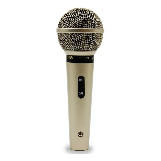 Microfone Le Son Sm 58 P-4 Dinâmico Cardioide Cor Champanhe